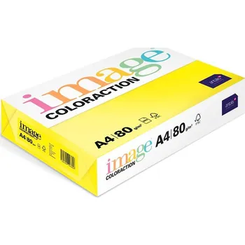 Kancelářský papír Papír kancelářský A4/100 ks stř. žlutý 80g, 393504 Antalis