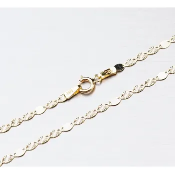 Šperk Dámský řetízek žluté zlato 585 gravírovaný 45-1539 délka 50 cm