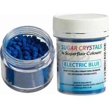 Potravinářské barvivo Sugarflair Sugar Crystals Electric Blue 40 g