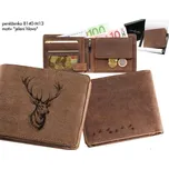 Zamlinsky Kožená myslivecká peněženka 40 "JELENÍ HLAVA"