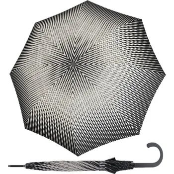 Doppler Fiber Flex AC Black a White Traced - dámský holový vystřelovací deštník