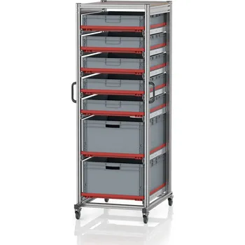 paleta Systémové přepravní podvozky pro euro přepravky 80 x 60 Výška 200 cm 70 x 93,5 x 200 cm - materiál: Aluminium / Stahl / Kunststoff / MPX - SE 200 863212