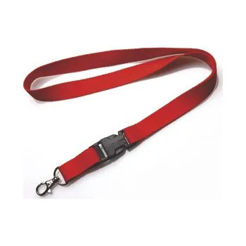 Klíčenka na krk s karabinou a sponou Promex 2 cm - červená