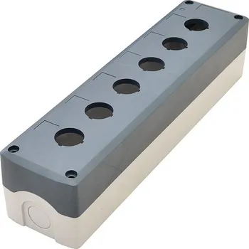 tlačítko Tracon NYGD-6GR Krabicová sestava k tlačítkům šedá, 6 d=22,5, IP65, 2×PG-13,5 (Tracon NYGD-6GR)