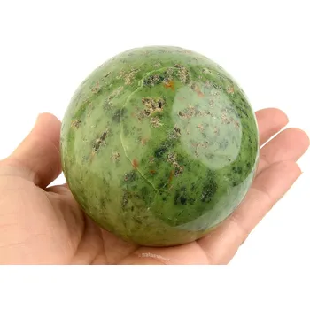 Přírodní kámen Hladká koule chryzopras Ø 71mm (481g)