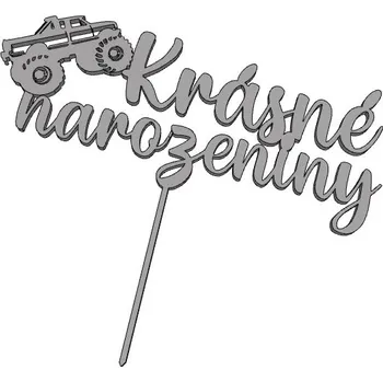 Krásne narozeniny č.10 - plastový zápich - Měděná