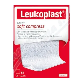 Krytí na ránu Leukoplast Cutisoft Soft Compress S 7.5x7.5cm 12ks