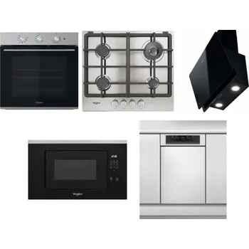 Set domácích spotřebičů WHIRLPOOL OMK38HU0X + WHIRLPOOL TGML 661 IX R + WHIRLPOOL WHVP 65F LM K + WHIRLPOOL WMF200G + WHIRLPOOL WSBO 3O34 PF X