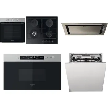 Set domácích spotřebičů WHIRLPOOL OMK38HU0X + WHIRLPOOL GOFL 629/NB1 + WHIRLPOOL WCT3 64 FLB X + WHIRLPOOL MBNA910X + WHIRLPOOL WIO 3O540 PELG