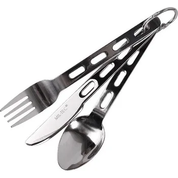 Příbor MILTEC Příbor nerez odlehčený 3-dílný Mil-Tec®