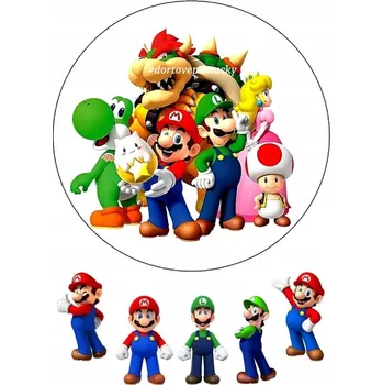 Jedlá dekorace na dort Super Mario č.2 - jedlý papír