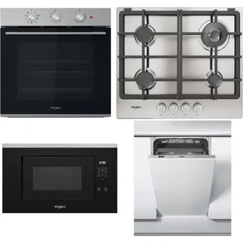 Set domácích spotřebičů WHIRLPOOL OMK38HU0X + WHIRLPOOL TGML 661 IX R + WHIRLPOOL WMF200G + WHIRLPOOL WSIC 3M27 C