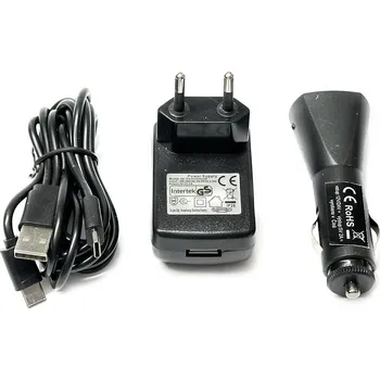 nabíječka síťová a CL adaptér 5V 2A (2xUSB-C)