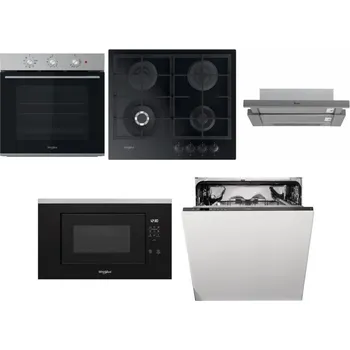 Set domácích spotřebičů WHIRLPOOL OMK38HU0X + WHIRLPOOL GOFL 629/NB1 + WHIRLPOOL AKR 749/1 IX + WHIRLPOOL WMF200G + WHIRLPOOL WIO 3T133 PE 6.5