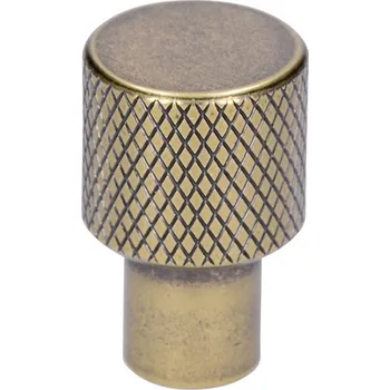 Nábytková úchytka ELLA, kovová, starozlatá, průměr 16 mm 2464-16 ZN83