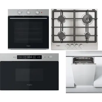Set domácích spotřebičů WHIRLPOOL OMK38HU0X + WHIRLPOOL TGML 661 IX R + WHIRLPOOL MBNA910X + WHIRLPOOL WSIC 3M27 C