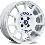 Alu kola SPARCO white + blue lettering WHITE + BLUE LETTERING 7,5x17" 5x110 ET38 73,1