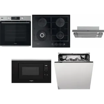 Set domácích spotřebičů WHIRLPOOL OMSK58RU1SX + WHIRLPOOL GOFL 629/NB1 + WHIRLPOOL AKR 749/1 IX + WHIRLPOOL WMF200G + WHIRLPOOL WIO 3T133 PE 6.5