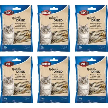 Krmivo pro kočku Sušené rybičky pro kočky Trixie 5-6 cm, 50 g - 6 balení