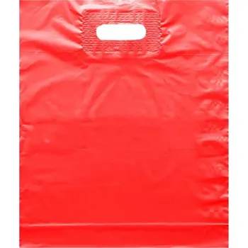 taška LDPE s průhmaty 380x440 mm, 45my - červená (50 ks/balení)