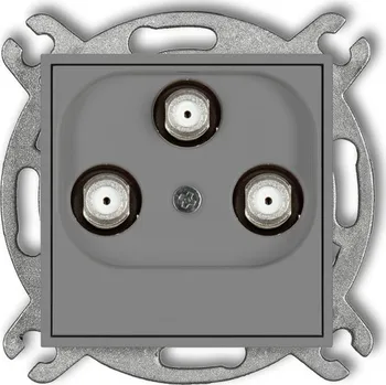 Elektrická zásuvka KARLIK Multimediální datová zásuvka VECTRA Barva: Matná šedá