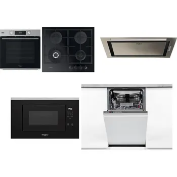 Set domácích spotřebičů WHIRLPOOL OMSK58RU1SX + WHIRLPOOL GOFL 629/NB1 + WHIRLPOOL WCT3 64 FLB X + WHIRLPOOL WMF200G + WHIRLPOOL WSIO 3O34 PFE X