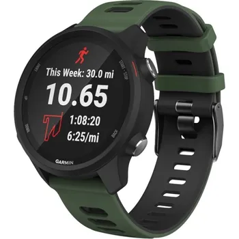VSECHNONAMOBIL 64928 TWO-COLOR Řemínek Garmin Vivoactive 3 černý-tmavě zelený
