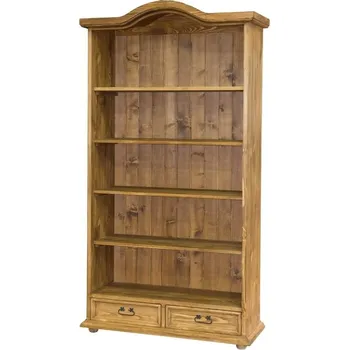 Komoda ARTEN (NANO Systems s.r.o.) Rustikální knihovna POPRAD REG105 - borovice (tmavý vosk/světlý vosk)