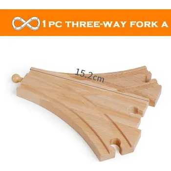 Dřevěná hračka Čína Rozšíření dřevěné trati (různé příslušenství) k elektrickému vláčku (31-39) Barva: 1pc tridant a