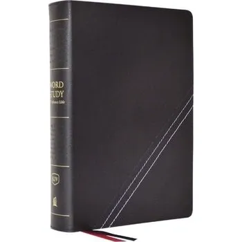 KJV, Word Study Reference Bible, Bonded Leather, Black, Red Letter, Comfort Print - Thomas Nelson
