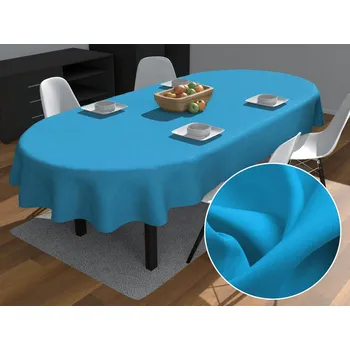ubrus Dekorační oválný ubrus Rongo RG-073 Modrý 100x140 cm