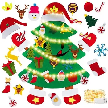 Vánoční stromek Plstěný vánoční strom s LED světly