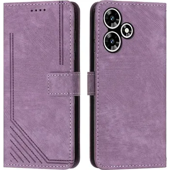 Pouzdro na mobilní telefon VSECHNONAMOBIL 65586 STRIPE Peněženkové pouzdro s řemínkem Infinix Hot 30 fialové