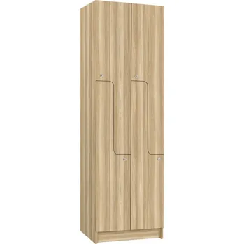 TRITON šatní skříň lamino se 4 boxy a dveřmi ve tvaru Z T1970, dekor jasan Blonde Surfside + doprava zdarma