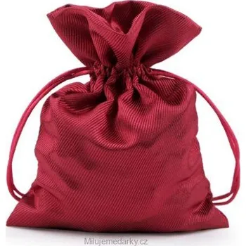 Dárková krabička Saténový dárkový sáček, pytlík se stahovací stužkou, červená, 9x11cm