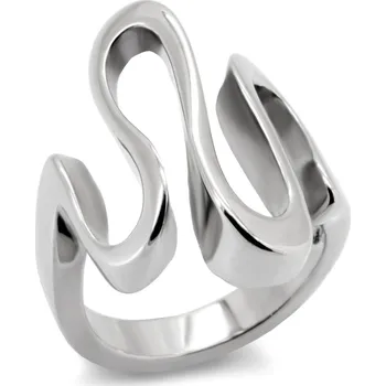 Prsten Šperky4U Extravagantní ocelový prsten vlnka - velikost 57 - AL-0087-57