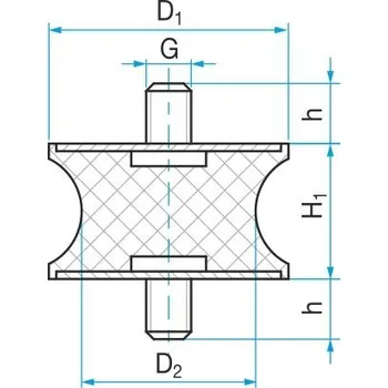 Silentblok nápravy RUBENA silentblok TP1 40x28/48 M8x23