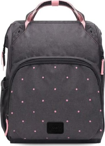 Městský batoh na kočárek Vuch Verner Dotty Black - černý s puntíky
