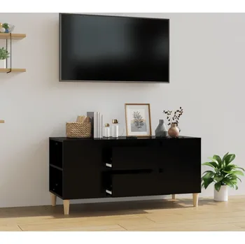 Televizní stolek vidaXL TV skříňka 102x44,5x50 cm kompozitní dřevo [819602] Barva: Černá