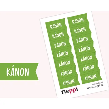 Fleppi Samolepky Školní - kánon Barva samolepek: zelená