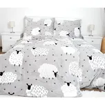 Mikroplyšové povlečení Ovečky: 140x200cm, 70x90cm