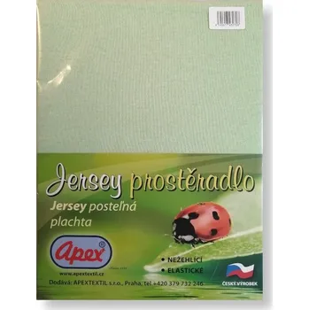 Prostěradlo Apex® Jersey prostěradlo Apex - Jednolůžko 90 x 200 cm - Světle zelená
