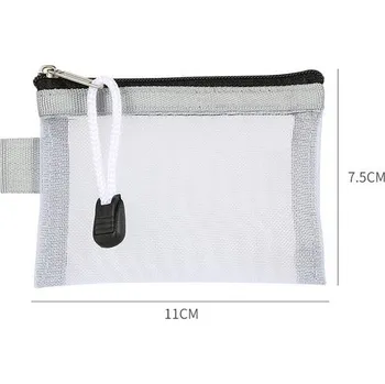 Peněženka Mini průhledná peněženka - světle šedá