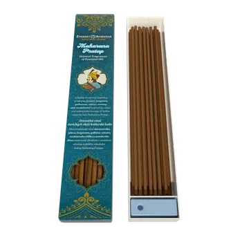 Vonná tyčinka Přírodní vonné tyčinky - MAHARANA PRATAP Povzbuzující vůně bergamotu (24 ks v balení. Každé balení obsahuje keramický stojánek.)