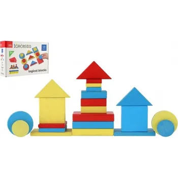 ostatní stavebnice Teddies Mozaika/stavebnice dřevo 48 dílků v krabici 28x18x7cm