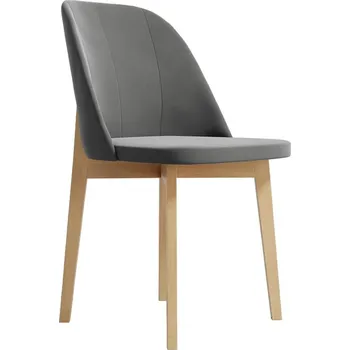 Nábytek BMB VELVET - čalouněná jídelní židle, buk + semiš