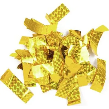 Konfeta Tcm Fx metalické obdélníkové konfety 55x18mm, zlaté, laser efect