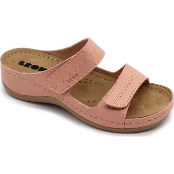 Dámská zdravotní obuv Leon 907 Dámská kožená zdravotní obuv - Růžová Velikost: 39
