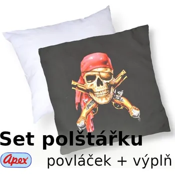 Povlak na polštářek Apex® produktová řada 3D 3D povláček na polštářek Apex - Pirát - set Polštářek s výplní + Povláček