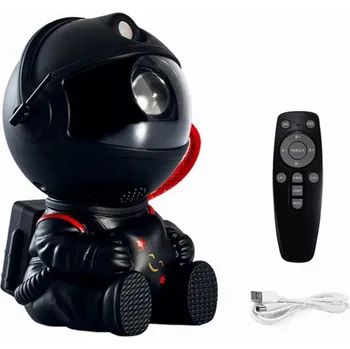 Světelný efekt Projekční LED lampa astronaut černá